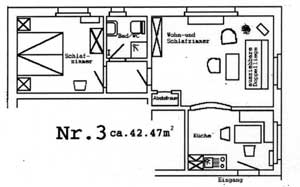 Grundriss Wohung 3